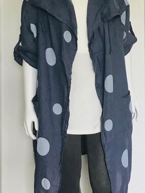 Bella Amore Blue Polka Dot Lightweight Jacket